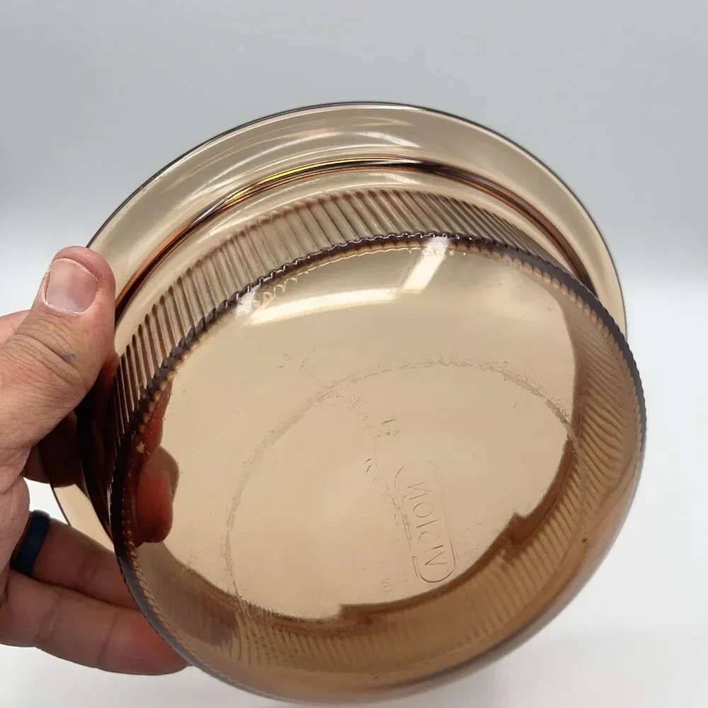 Vintage Vision Corning (V-30-B) Amber Glass Bowl Pyrex - No Lid